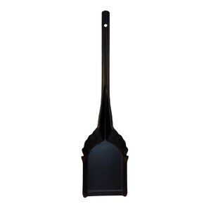 Wood Ash Shovel Black Metal Fireplace Accessory Durable Practical Handle Hole De